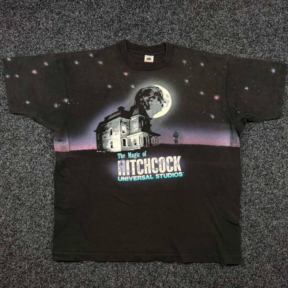 Vintage 1991 Universal Studios The Magic Of Hitchcock Psycho House AOP T-Shirt